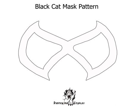 Black Cat Mask Pattern