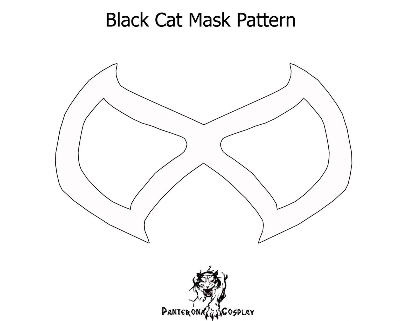 Black Cat Mask Pattern — Panterona